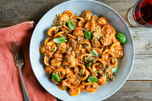 Special: Wohlfühlgerichte mit Twist Orecchiette mit Gemüsesauce Bolognese-Style