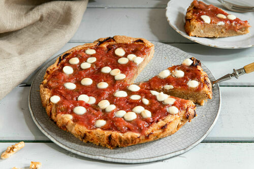 Back-Special: Rhabarber-Blondies-Kuchen mit weißer Schokolade und Zimt