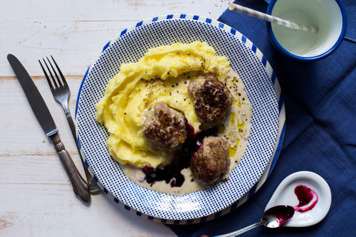 Schwedische Köttbullar mit Kartoffelpüree