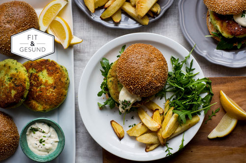 Saftige Fischburger mit Pastinaken und Remoulade