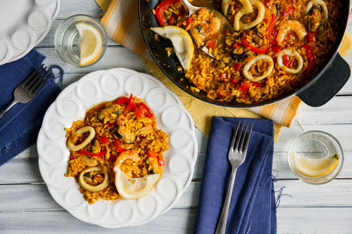Spanische Paella mit Frutti di Mare