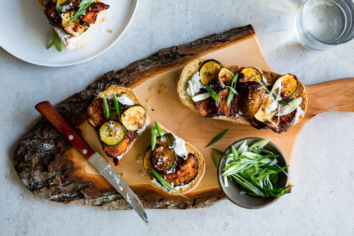 Saftiges Ratatouille-Sandwich mit Ziegenfrischkäse