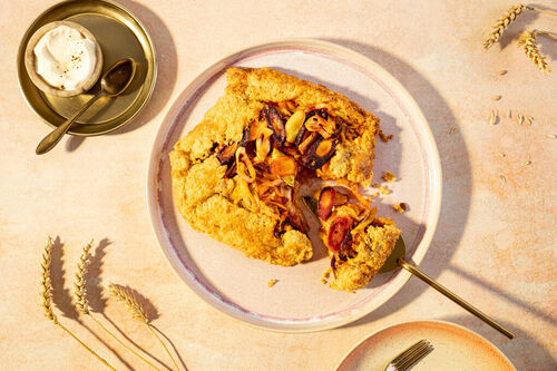 Special: Karotten-Lauch-Galette mit selbst gemachtem Cheddar-Teig