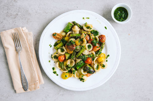 Orecchiette mit Spargel und frischer Gremolata