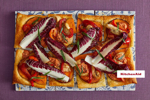 Special: Bunte Hähnchentarte mit Muhammara und Estragon