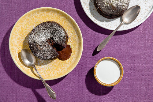 Fein schmelzende Lavaküchlein mit Crème fraîche