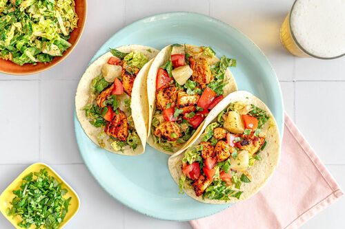 Superfix V: Garnelen-Tortillas Cajun-Style mit Ananas-Salsa und Limette