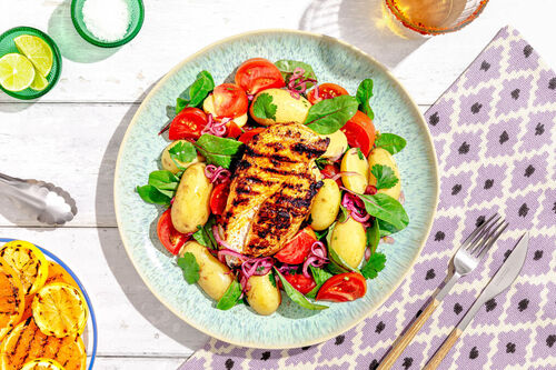 BBQ-Special V2: Bio-Hähnchen Tex-Mex-Style mit „Pico de gallo“-Kartoffelsalat