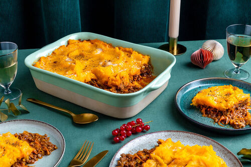 Special XXL: Festlicher Shepherd’s Pie mit Rinderhack und Butternusskürbis