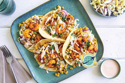 Special: Cajun-Garnelentacos mit Mais-Salsa und limettigem Coleslaw