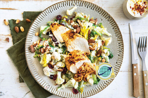 Special Low Carb: Hähnchen Piri-Piri-Style mit Blumenkohl und gebratenem Salat