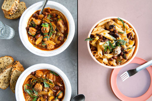 2in1: Chipolata-Fenchel-Eintopf & Schnelle Pasta mit Chipolata-Ragout