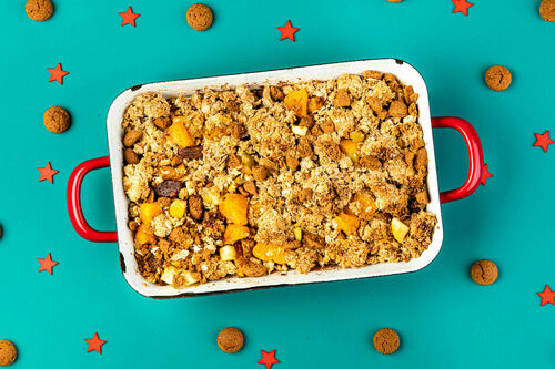 Special: Fruchtiger Spekulatius-Crumble mit Äpfeln und Mandarinen