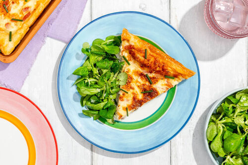 RS Quiche Lorraine mit Blätterteig und Salat