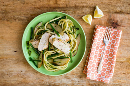 Zitroniges Hähnchen mit cremiger Bärlauch-Pasta