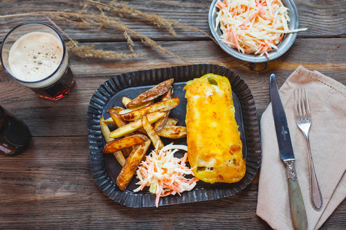 Marley Spoon's Fish'n Chips mit Coleslaw