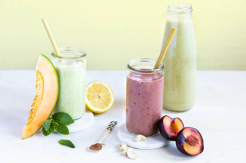 Special: Schoko-Smoothie mit Pflaume & Gurke-Melonen-Smoothie mit Minze