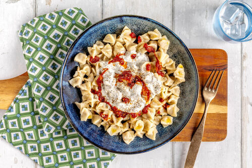 RS Schnelle Manti mit Za’atar-Öl verfeinert mit minziger Joghurtsauce