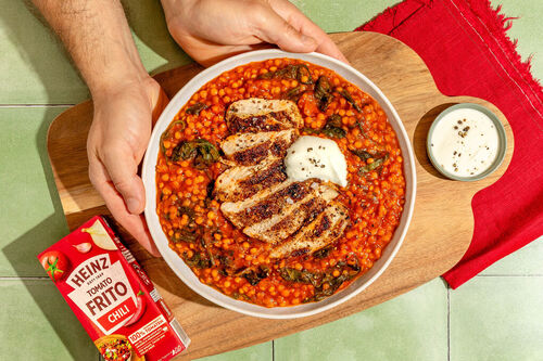 Garam-Masala-Hähnchen auf Linsen-Spinat-Curry