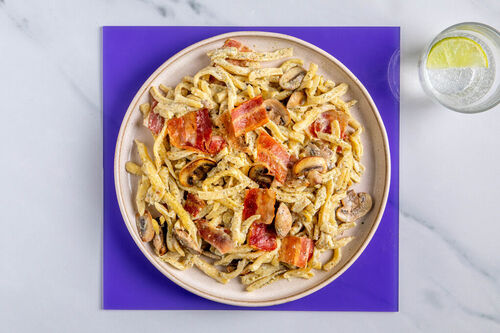 RS Champignon-Bacon-Spätzle in cremiger Sauce