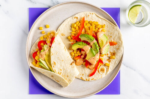 RS Bunte Gemüsewraps mit Avocado und Sriracha-Sauce