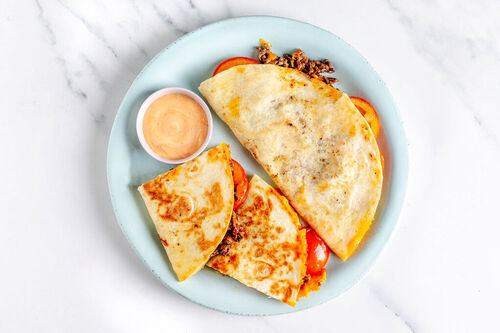 Quesadillas Cheeseburger-Style mit gemischtem Hack und Käse